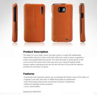 SAMSUNG i9100 ZENUS Galaxy S2 II Case luxury Leather  