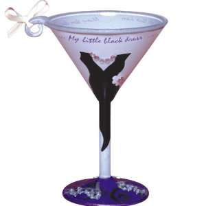 Little Black Dress Mini tini Martini Glass Ornament by Lolita:  