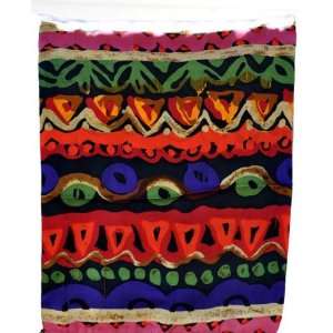  Chinese Multi Colored Silk Scarf 