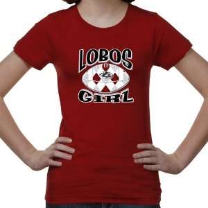  New Mexico Lobos Youth Argyle Girl T Shirt   Red Sports 