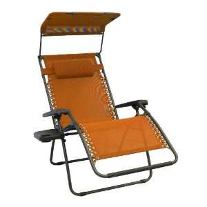   Gravity Free Recliner with Canopy Shade   Terracotta: Toys & Games