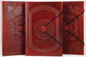   Embossed Leather Blank Book of Shadows Wicca Ritual Pagan BBBCEMB