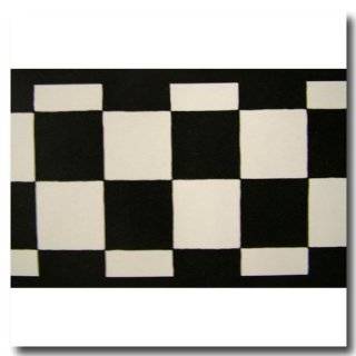   Inch Wide Black & White Check Checkered NASCAR Cars Wallpaper Border