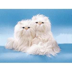  2 Persian Cats Bobbing Head Collectible Figurine Kitten 