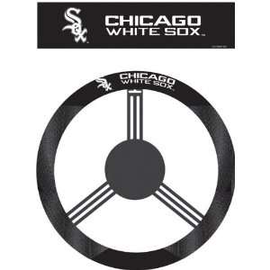  Chicago White Sox Poly Suede Steering Wheel Cover: Sports 