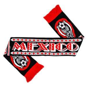  Mexico Soccer Scarf (Black Red)