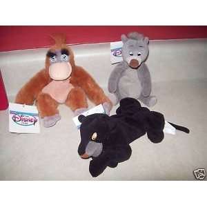   Bean Bags with King Louie, Baloo, and Bagherra Dolls: Toys & Games