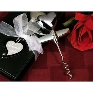 Elegant Chrome solid heart wine opener 