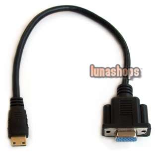 Mini HDMI Male to VGA HD15 Female M/F Connector Adapter Cable for HDTV 