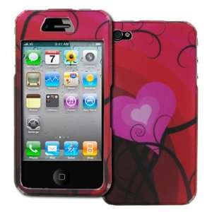   Pink Hearts Design Hard Case Cover for Apple iPhone 4S: Electronics