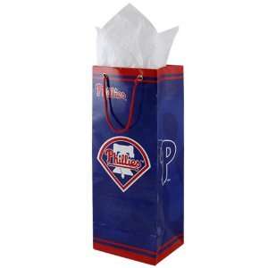  MLB Philadelphia Phillies Blue Bottle Gift Bag: Sports 