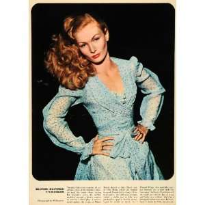  1947 Print Veronica Lake Actress Celebrity Welborurne 