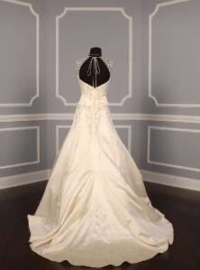 Anne Barge 417 Ivory New Silk Satin Elegant Strapless Couture Wedding 