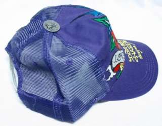   DESIGNER ED HARDY LOVE BIRD UNISEX PURPLE TRUCKER BASIC HAT CAP  