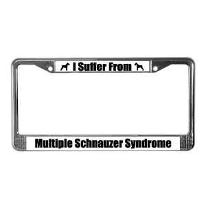  Schnauzer Pets License Plate Frame by CafePress 