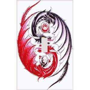  Yin Yang Dragon Swirl Decorative Switchplate Cover: Home 
