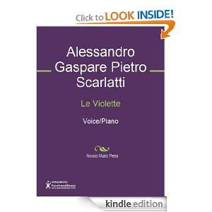 Le Violette Sheet Music (Voice/Piano): Alessandro Gaspare Pietro 