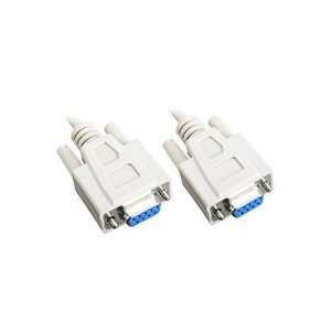 6ft White RS232 Extension Cable with DB 9 Female to Female Connectors 