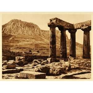  1926 Corinth Apollo Temple Doric Greek Ruins Corinth 