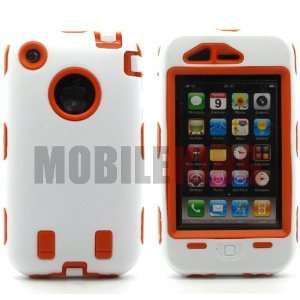 ) Dual Ultra Rugged Shock Proof Protector Case White Silicone Cover 