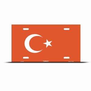 Turkey Flag License Plate Wall Sign Tag