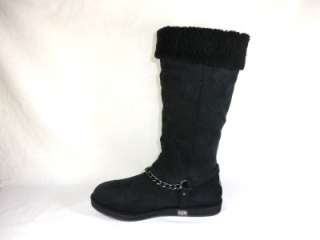 New Authentic G By Guess Display Calf Boots Horizon Black Faux Suede 7 