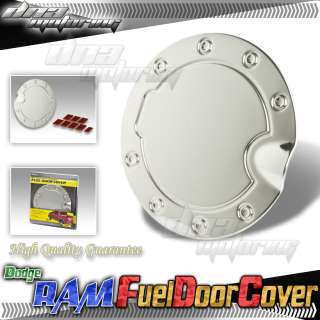 BULLY CHROME STAINLESS STEEL STICK/TYPE ON GAS/FUEL/TANK DOOR COVER 