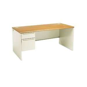 HON® 38000 Series Single Pedestal Desk for L Workstation:  