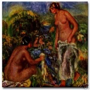  Renoir French Impressionist Ceramic Art Tile Bathers 
