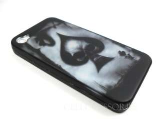 FOR VERIZON SPRINT AT&T IPHONE 4S 4G ACE SPADE SKULL HARD COVER CASE 