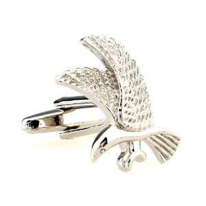  Silver Flying Eagle Landing Cufflinks Cuff Links Jewelry