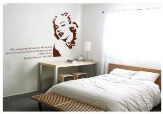 Marilyne Monroe Adhesive WALL STICKER Removable Decal  