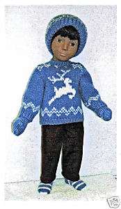Knitting Pattern   Stag Sweater Set   Gregor/Sasha Doll  