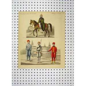 C1800 Colour Print Costumes World Man Horse Swords:  Home 