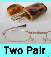 ZiZi 2 PAIR Smallest Folding Reading Glasses MINI +3.00  