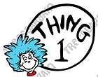 thing 1 thing 2 iron on  