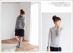 Womens Japanese Korean Fashion Style Simple Casual Knit top Blouse 