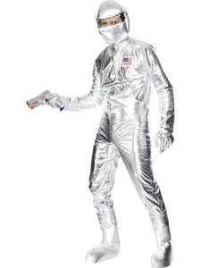 Silver Space Astronaut Jumpsuit Costume Adult Large New  