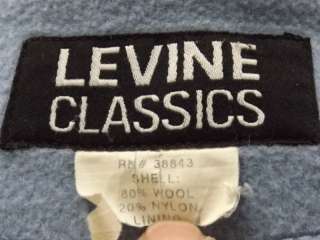 womens Wool coat peacoat Levine Classic blue M  