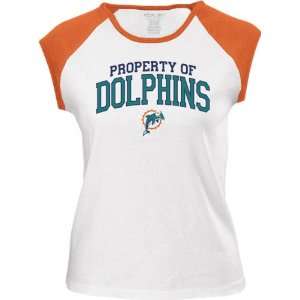  Miami Dolphins  White/Orange  Juniors Logo Property Too 