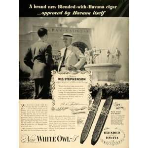  1939 Ad General Cigar Co White Owl W. D. Stephenson Havana 