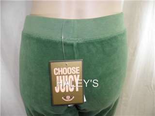 New Juicy Couture Sweatpants Green Blue Velour Lounge Wear Misses Size 