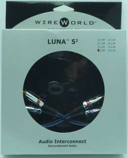 Wire World Luna 5.2 Audio Interconnect cables 2 meter  