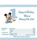 Candy Wrappers/Party Favors Baby Mickey 1st birthday #4