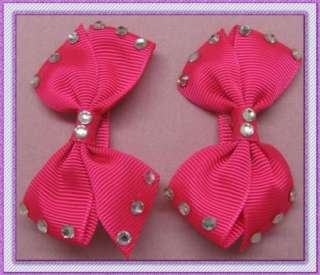 WHOLESALE 50PAIRS GIRLS BABY HAIR BOW CLIP DIAMOND BUTTERFLY ALLIGATOR 