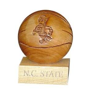 Grid Works North Carolina State Engraved Wood Basketball 