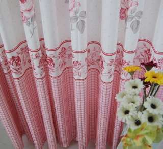 Of Shabby Country Rose Cotton Curtain E Custom Made  