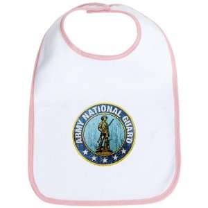    Baby Bib Petal Pink Army National Guard Emblem: Everything Else