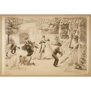   Poster A magical musical comedy, Bimbo of Bombay 1897
