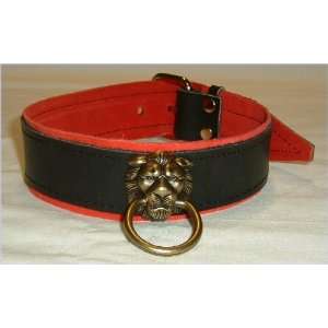  Deluxe Brass Lions Head Red Lined Collar p195r Everything 